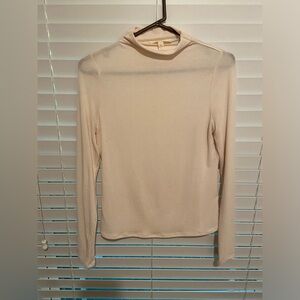 Grade & Gather Mock Neck Top in Cream